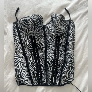 Zebra Corset Top